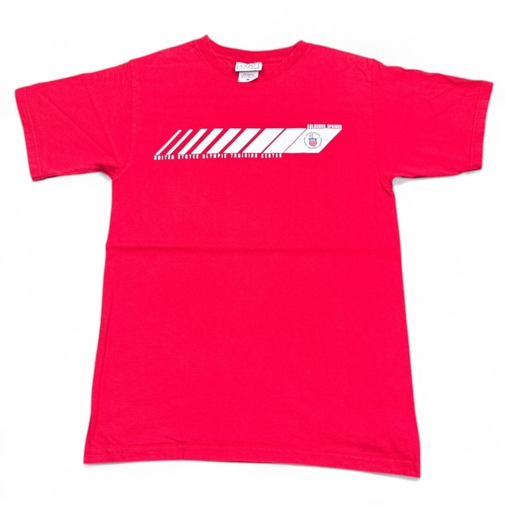 Olympics Team USA‎ Tee Shirt Adult Size Meium Traing Center Colorado Red Logo